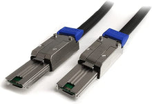 Load image into Gallery viewer, StarTech.com 2m External Mini SAS Cable - Serial Attached SCSI SFF-8088 to SFF-8088 - 2x SFF-8088 (M) - 2 meter, Black (ISAS88882)