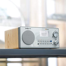 Load image into Gallery viewer, Sangean HDR-18 HD Radio/FM-Stereo/AM Wooden Cabinet Table Top Radio silver