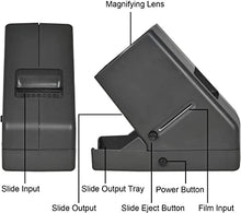 Load image into Gallery viewer, Rybozen 35mm Slide Viewer, 3X Magnification and Desk Top LED Lighted Illuminated Viewing and Battery Operation-for 35mm Slides & Positive Film Negatives(4AA Batteries Included)