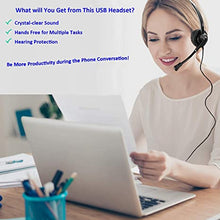Load image into Gallery viewer, MKJ USB Headset with Microphone for PC Computer Headphones Noise Cancelling for Zoom Meetings Skype Headset for Laptops UC Headphones with Dictation Mic for Microsoft Teams Softphones Rosetta Stone