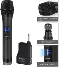 Load image into Gallery viewer, Wireless Microphone,Fifine Handheld Dynamic Microphone Wireless mic System for Karaoke Nights and House Parties to Have Fun Over The Mixer,PA System,Speakers-K025