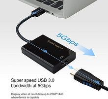 Load image into Gallery viewer, CableCreation USB 3.0 to HDMI Adapter (DisplayLink), USB External Display Graphics Adapter Compatible with Windows 10 / 8/ 8.1/ 7/ Vista/ XP, Black