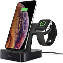 Load image into Gallery viewer, Belkin iPhone Charging Dock + Apple Watch Charging Stand (Powerhouse iPhone Charging Station) iPhone Dock, Apple Charging Station (Black)
