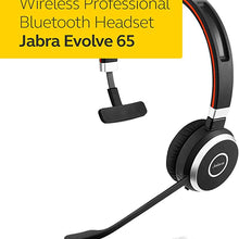 Load image into Gallery viewer, Jabra Evolve 65 UC Wireless Headset, Mono Includes Link 370 USB Adapter Bluetooth Headset with Industry-Leading Wireless Performance, Passive Noise Cancellation, All Day Battery