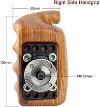 Load image into Gallery viewer, NICEYRIG Wooden Handle Grip with Rosette Mount Applicable for Nikon Panasonic Canon Camera Cage Rig Shoulder Mount Support Rig (Right Side)