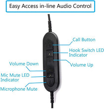 Load image into Gallery viewer, MAIRDI USB Telephone Headset with Microphone Over-The-Head, Computer Headphone w/Volume Control for Office Business Call, PC Headset w/Noise Cancelling Mic for Voice Recognition Speech Dictating