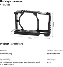 Load image into Gallery viewer, SMALLRIG Camera Cage only for Sony A6000 A6300 ILCE-6000 ILCE-6300 NEX7 with 1/4" 3/8" Mounting Points and Built-in Cold Shoe - 1661