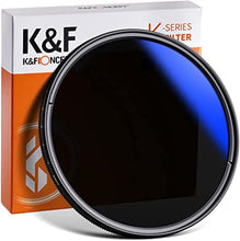 Load image into Gallery viewer, K&F Concept 72mm Variable ND Lens Filter ND2-ND400 (1-9 Stops) 18 Multi-Layer Coatings Adjustable Neutral Density Ultra Slim Lens Filter for Camera Lens