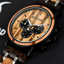 Load image into Gallery viewer, BOBO BIRD Mens Wooden Watches Luxury Lightweight Wood Watch Multi-Functional Display Men's Timepieces