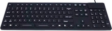 Load image into Gallery viewer, DSI LED Backlit Keyboard with Number Pad - Industrial IP68 Waterproof Rugged Silicone IKB106BL, Black