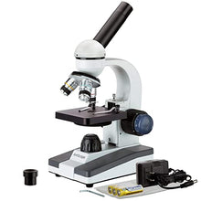 Load image into Gallery viewer, AmScope M150C-I 40X-1000X All-Metal Optical Glass Lenses Cordless LED Student Biological Compound Microscope