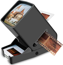 Load image into Gallery viewer, Rybozen 35mm Slide Viewer, 3X Magnification and Desk Top LED Lighted Illuminated Viewing and Battery Operation-for 35mm Slides & Positive Film Negatives(4AA Batteries Included)