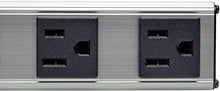 Load image into Gallery viewer, Tripp Lite 4 Outlet Power Strip, 10 ft. Cord with NEMA 5-15P Plug, 12 inch., Metal (PS120410),Gray/black