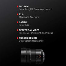 Load image into Gallery viewer, Panasonic LUMIX Professional 8-18mm Camera Lens, G LEICA DG VARIO-ELMARIT, F2.8-4.0 ASPH, Mirrorless Micro Four Thirds, H-E08018 (Black)