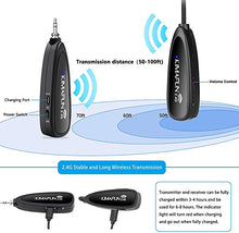 Load image into Gallery viewer, Fitness Wireless Microphone, KIMAFUN 2.4G Wireless Waterproof Headset Microphone with Transmitter and 3.5mm Receiver, For Fitness Instructor, Spinning, Yoga, Computer, PC, Smartphone, Speaker, G100-1