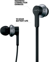 Load image into Gallery viewer, SOL REPUBLIC Shadow Fusion Bluetooth Earbuds, Black 10-Hour Playtime Comfortable Knit Tech Fiber Collar Magnetic Connection Earbuds Flexible Compact Storage Convenient Carrying Case
