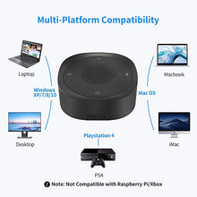 Load image into Gallery viewer, USB Speakerphone Microphone, Conference Speaker Omnidirectional Computer Mic, with 360º Voice Pickup, Touch-Sensor Buttons for Mute/unmute, Streaming, Call Speaker Skype, Webinar, Interview -(JV801)