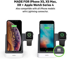 Load image into Gallery viewer, Belkin iPhone Charging Dock + Apple Watch Charging Stand (Powerhouse iPhone Charging Station) iPhone Dock, Apple Charging Station (Black)