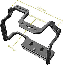 Load image into Gallery viewer, NICEYRIG Cage for Canon EOS R5 R6 with 1/4 3/8 Thread Two Cold Shoe Mounts - 396
