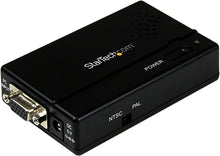 Load image into Gallery viewer, StarTech.com High Resolution VGA to Composite (RCA) or S-Video Converter - PC to TV Video Adapter - 1600x1200 RGB to TV (VGA2VID)