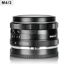 Load image into Gallery viewer, Meike 35mm F1.7 Manual Focus Prime Lens for Micro 4/3 MFT M4/3 Olympus and Panasonic Digital Mirrorless Cameras à