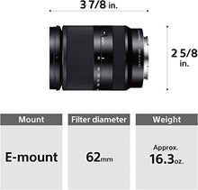Load image into Gallery viewer, Sony 18-200mm F3.5-6.3 E-Mount Lens SEL18200LE
