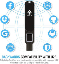 Load image into Gallery viewer, Thetis FIDO2 Security Key Fingerprint USB A, Two Factor Authenticator, Multi-Layered Protection HOTP / U2F Compatible Windows, MacOS, Gmail, Linux for Office Business - Black