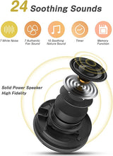 Load image into Gallery viewer, Dreamegg D1 Sound Machine - White Noise Machine with Baby Night Light for Sleeping, High Fidelity Sounds, Timer & Memory Feature, Sound Machine for Baby Adults, Home, Office, Travel (White)