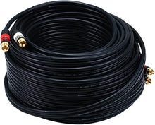Load image into Gallery viewer, Monoprice Premium RCA Cable - 75 Feet - Black | 2 RCA Plug to 2 RCA Plug, Male to Male, 22AWG