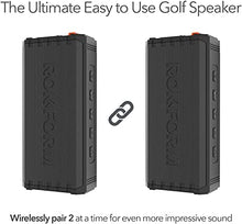 Load image into Gallery viewer, ROKFORM G-ROK – Portable Golf Speaker, Magnetic Wireless Speaker, IPX7 Waterproof, Shockproof & Dustproof, Loud & Clear Sound, 24 Hour Battery, Rugged Outdoor Golf Cart Speaker (Black)