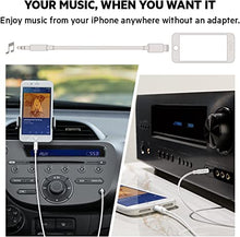Load image into Gallery viewer, Belkin AV10172bt06-BLK 3.5mm Audio Cable With Lightning Connector, Black,6