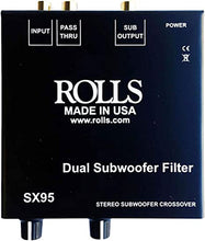 Load image into Gallery viewer, ROLLS SX95 Stereo Subwoofer Crossover/Filter, 12V Auxiliary Power Outlet