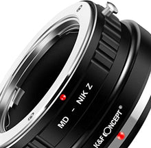 Load image into Gallery viewer, K&F Concept Lens Mount Adapter for Minolta MD MC Mount Lens to Nikon Z6 Z7 Camera