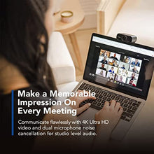 Load image into Gallery viewer, ELECOM 4K AI Auto-Tracking Webcam with Cover, 60fps, Dual Microphone, Ultra HD, Noise Cancelling, Auto Light Correction, Speaker Marking, 130-Degree Ultra Wide Angle,for Zoom/Google Meet and Streaming