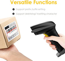 Load image into Gallery viewer, NADAMOO Wireless Barcode Scanner 328 Feet Transmission Distance USB Cordless 1D Laser Automatic Barcode Reader Handhold Bar Code Scanner with USB Receiver for Store, Supermarket, Warehouse