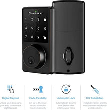 Load image into Gallery viewer, Amcrest Keyless Entry Door Lock Deadbolt, Digital Door Locks with Keypads, Smart Lock, Electronic Keypad Door Knob Cylinder Deadbolt, Automatic Locking, Heavy Duty Commercial Grade ADL220-B
