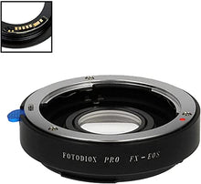 Load image into Gallery viewer, Fotodiox Pro Lens Mount Adapter Compatible with Fuji Fujica X-Mount 35mm (FX35) SLR Lens to Canon EOS (EF, EF-S) Mount D/SLR Camera Body - with Gen10 Focus Confirmation Chip