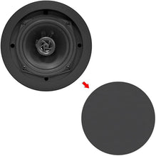 Load image into Gallery viewer, Pyle Ceiling Wall Mount Speakers - 5.25ö Pair of 2-Way Midbass Woofer Speaker 1'' Polymer Dome Tweeter Flush Design w/ 80Hz - 20kHz Frequency Response & 150 Watts Peak Easy Installation - PDIC51RDBK