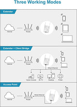 Load image into Gallery viewer, BrosTrend WiFi Extender 1200Mbps Internet Signal Booster Range Repeater, Add Coverage up to 1200 sq.ft. in Your Home, Extend 2.4GHz & 5GHz Wi-Fi, Easy Setup
