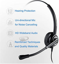 Load image into Gallery viewer, MAIRDI Cell Phone Headset with Microphone Nosie Cancelling, Wired 3.5mm Headset for iPhone Samsung Mobile iPad Computer Laptop Tablets, w/Mic Mute Volume Control, Light Weight, Adjustable Headband