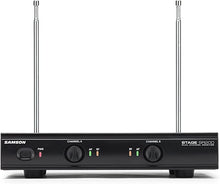 Load image into Gallery viewer, Samson Stage 200 Handheld Dual-Channel Wireless System with (2) Q6 Dynamic Microphones (Group A)