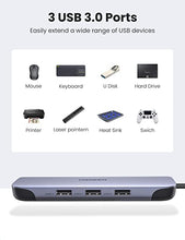 Load image into Gallery viewer, USB C to Dual HDMI Adapter,7 in 1 USB C Docking Station to Dual HDMI Displayport VGA Adapter,USB C to 3USB 2.0, Multi Monitor Adapter for Dell XPS 13 15,Lenovo Yoga,Huawei Matebook X pro,etc