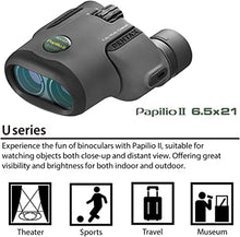 Load image into Gallery viewer, Pentax Papilio II 6.5x21 Binoculars (Gray)