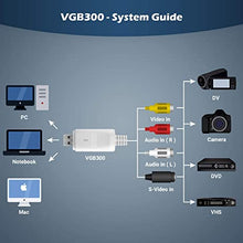 Load image into Gallery viewer, External USB Video Capture Card - August VGB300 - Transfer VHS Home Videos to Mac OS and PC Windows - S-Video and Composite in