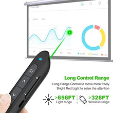 Load image into Gallery viewer, NORWII N76 Wireless Presenter with Green Light, 330FT Ofifice Presentation Remotes Presentation Clicker for Powerpoint Presentations, Presentation Pointer Slide Clicker Supports Hyperlink/Volume