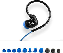 Load image into Gallery viewer, H2O AUDIO Surge SX10 Headphones, Waterproof IPX8, Short Cord, in-Ear Stereo Earbuds Noise Cancelling Earphones for Swimming, Running and Sporting Activities