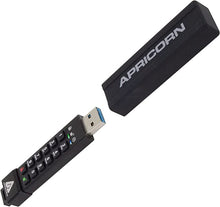Load image into Gallery viewer, Apricorn Aegis Secure Key 3Z 128GB 256-bit AES XTS Hardware Encrypted FIPS 140-2 Level 3 Validated Secure USB 3.0 Flash Drive (ASK3Z-128GB), black