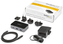 Load image into Gallery viewer, StarTech.com 4-Port USB C Hub - USB 3.1 Gen 2 (10Gbps) - 3X USB-A & 1x USB-C - Powered - Universal Power Adapter Included (HB31C3A1CS) Black, Space Gray