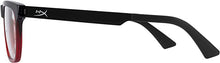 Load image into Gallery viewer, HyperX Spectre Stealth - Youth 10+ Gaming Eyewear, Blue Light Blocking Glasses, UV Protection, Acetate Frame, Stainless Steel Temples, Crystal Clear Lenses, Microfiber Bag, Hard Case – Square Red