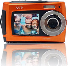 Load image into Gallery viewer, SVP 2.7" Dual Screen Orange Aqua5800 Underwater Camera